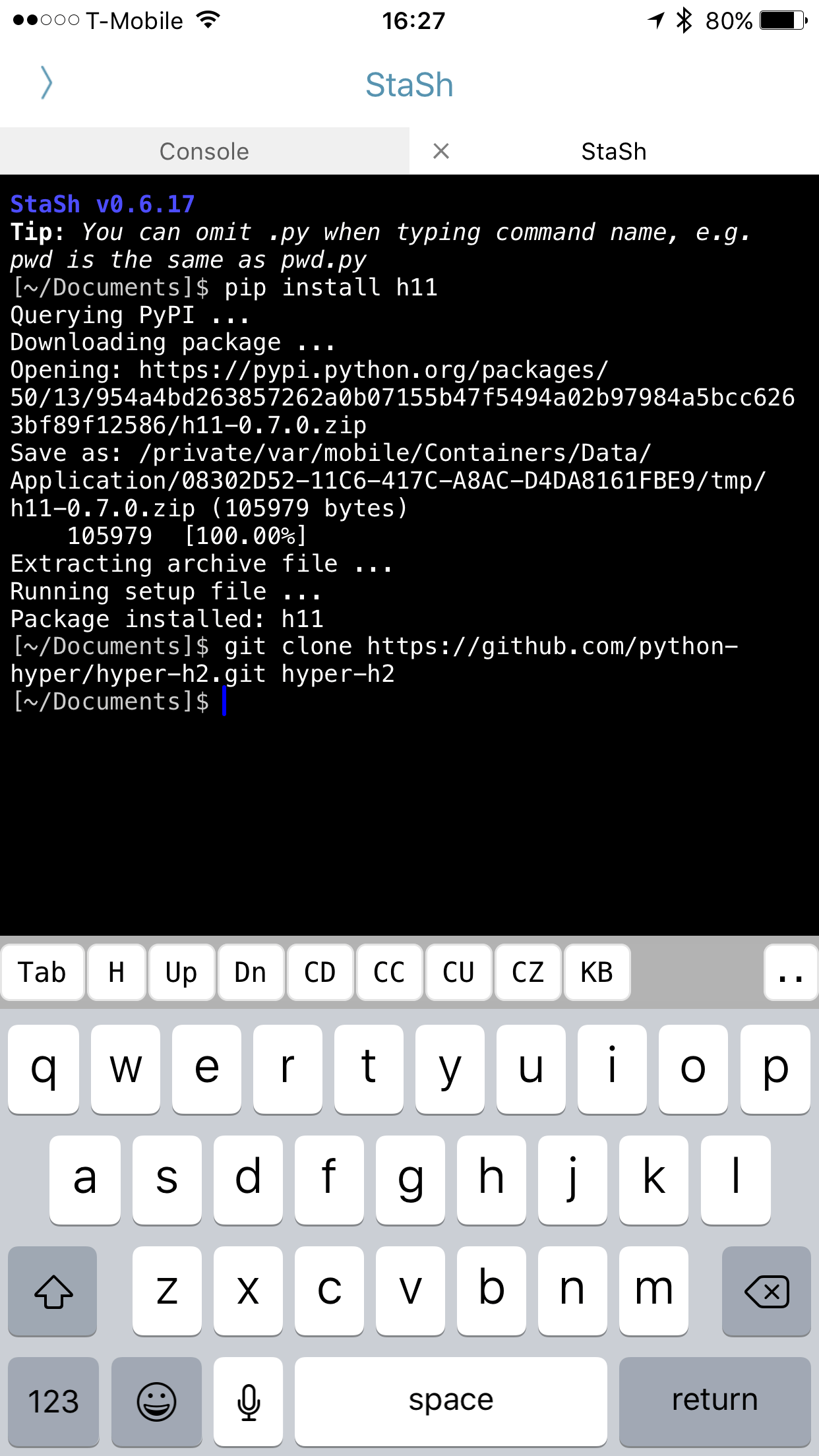Installing and cloning with pip and git